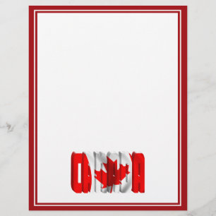 Papier CANADA Texte du drapeau canadien