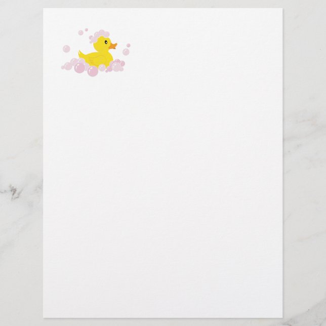 Papier Canard dans les bulles roses (Devant)