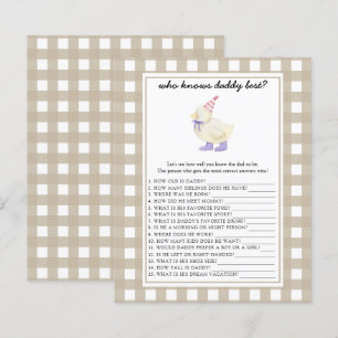Papier Canard mignon - Qui connaît le mieux papa jeu