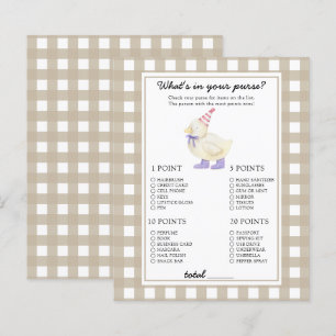 Papier Canard - Qu'y a-t-il dans votre jeu de baby shower