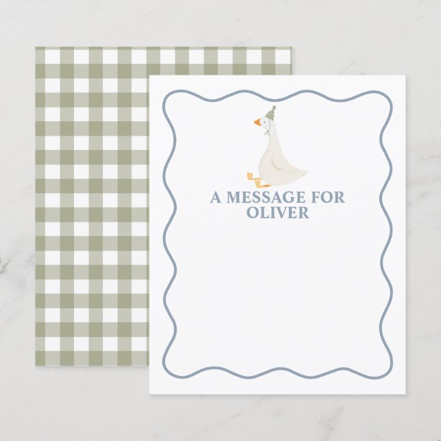 Papier Capsule de l'heure d'anniversaire d'une oie sotte (Devant / Derrière)