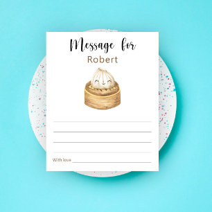 Papier Capsule de message d'anniversaire de ravioli chino