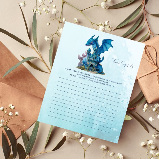 Papier Capsule de temps des jeux de baby shower (Créateur téléchargé)