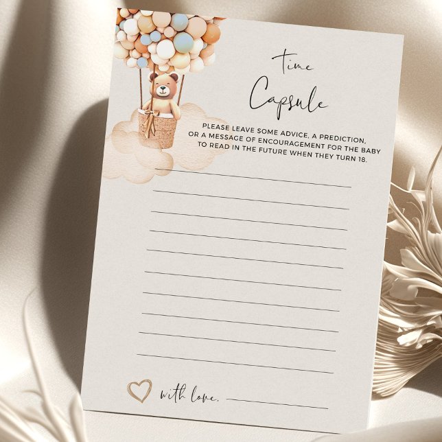 Papier Capsule temps de jeu Baby shower de l'ours (Créateur téléchargé)