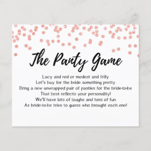 Papier CARD Déposez vos culottes jeu, Fête des mariées