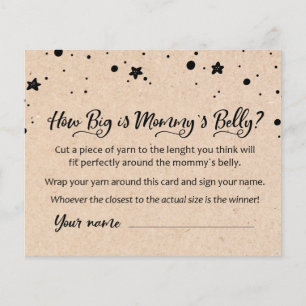 Papier CARD Quelle taille a le ventre de maman ? Jeu baby