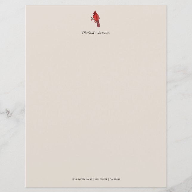 Papier Cardinal personnalisé (Devant)