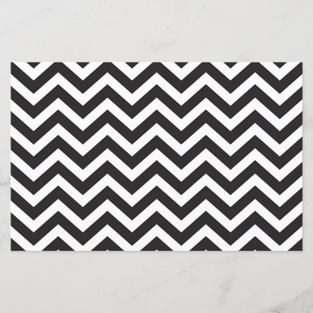 Papier Cardstock noir et blanc épais Chevron (Devant)