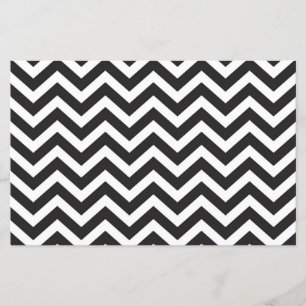 Papier Cardstock noir et blanc épais Chevron