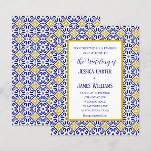 Papier Carreaux portugais rustiques Mariage méditerranéen