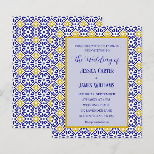 Papier Carreaux portugais rustiques Mariage méditerranéen
