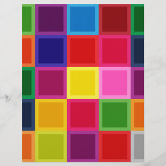 Papier Carrés et rayures multicolores féminins