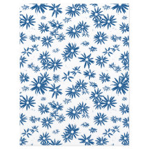 Carstock floral bleu à deux côtés