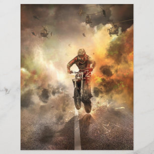 Papier Carton cool Motocross Scrapbooking