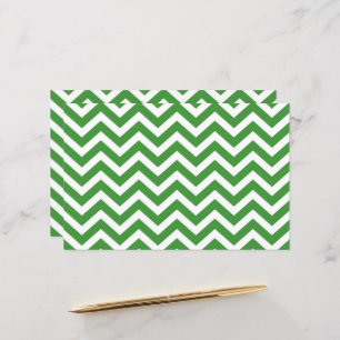 Papier Carton de mariage Chevron Vert foncé et Blanc