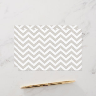 Papier Carton de mariage gris argenté et blanc à chevrons