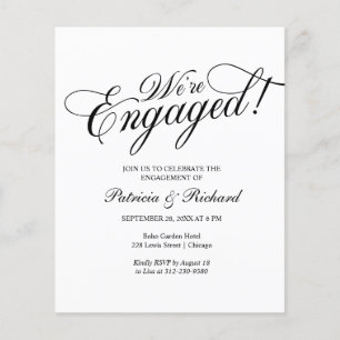 Papier Carton de mariage Nous sommes fiancés Invitation à