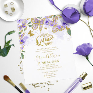 Papier Carton d'invitation bilingue pour Quinceanera papi