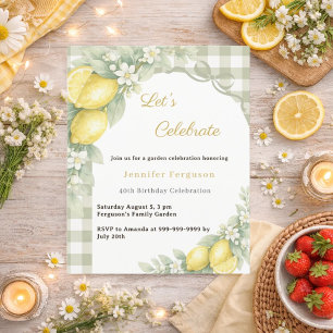 Papier Carton d'invitation d'anniversaire au thé de jardi