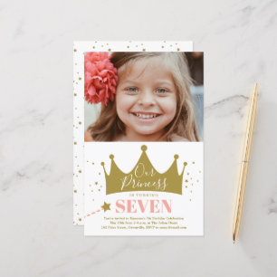 Papier Carton d'invitation d'anniversaire de princesse ro