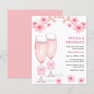 Papier Carton d'invitation de fête prénuptiale aux pétale