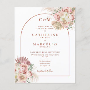 Papier Carton d'invitation de mariage à monogramme avec h