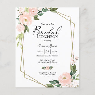 Papier Carton d'invitation de mariage géométrique floral 