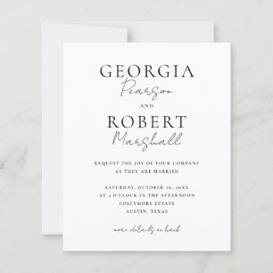 Papier Carton d'invitation de mariage recto-verso abordab