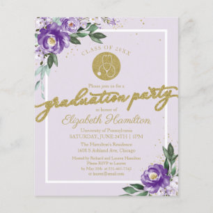 Papier  Carton d'invitation École d'infirmières remise de