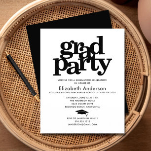 Papier Carton d'invitation moderne pour une soirée de rem