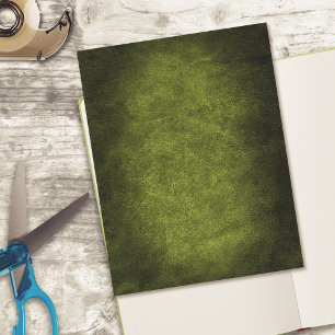 Papier Carton en cuir vert vieilli Rustic Faux