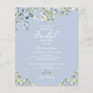 Papier Cartons d'invitation pour Baby Shower Virtuel de M