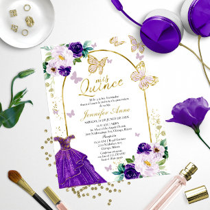 Papier Cartons d'invitation pour Quinceañera espagnole pa