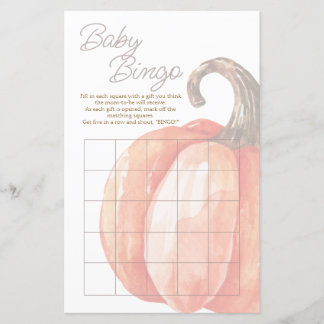 Papier Cascade d'automne Baby shower Citrouille orange Bi