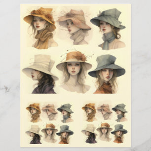 Papier Casquettes dames vintage SCV 4