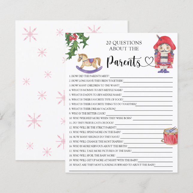 Papier Casse-noix - jeux sur les parents (Devant / Derrière)