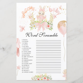 Papier Casse-tête de mots de baby shower de ballerine lap