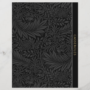 Papier Casseroles   Divider de recette   Floral noir Vint