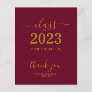 Papier Catégorie BUDGET de 2023 Gold Maroon Graduation