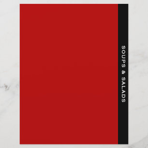 Papier Catégorie Séparateur   Soupe & Salade   Rouge Noir
