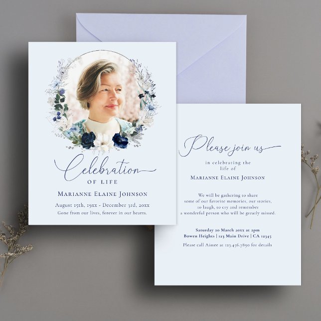 Papier Célébration budgétaire de la vie Floral Photo Memo (Créateur téléchargé)