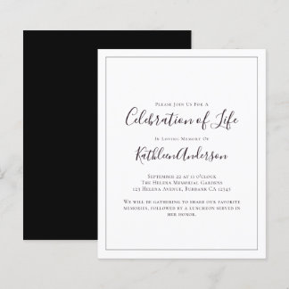 Papier Célébration budgétaire de la vie Invitation | Mini