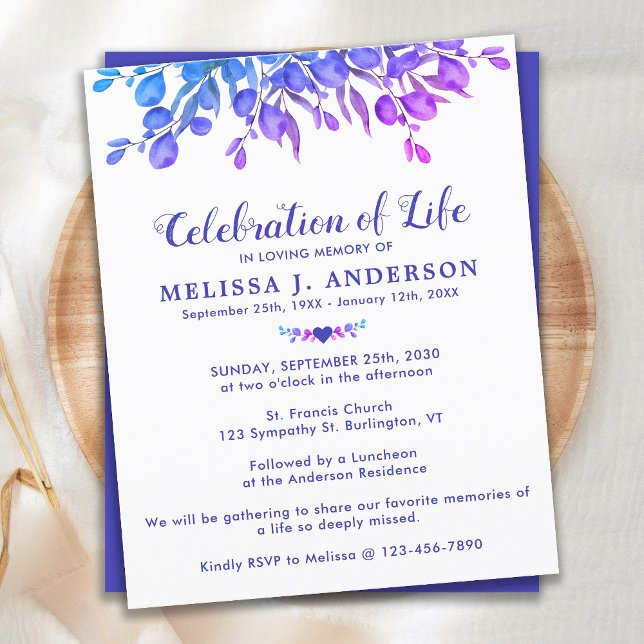 Papier Célébration Budgétaire De La Vie Purple Eucalyptus (Créateur téléchargé)