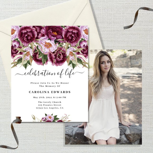 Papier Célébration budgétaire de la vie Purple Photo Funé (Créateur téléchargé)