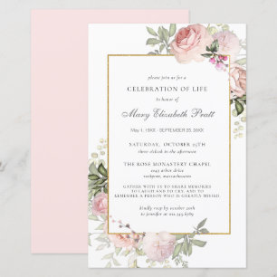 Papier Célébration budgétaire de la vie rose florale Invi
