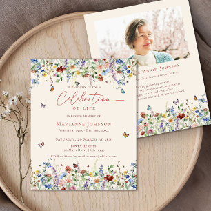 Papier Célébration de la vie du Fleur sauvage du budget