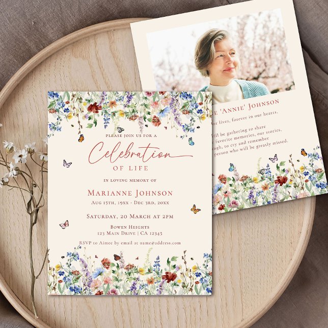 Papier Célébration de la vie du Fleur sauvage du budget (Créateur téléchargé)