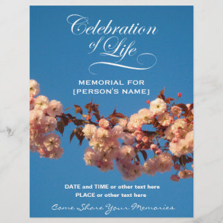 Papier Célébration de la vie Fleurs de cerisiers Invitati