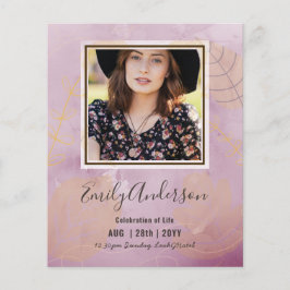 Papier CÉLÉBRATION DE LA VIE Funérailles Memorial PHOTO B