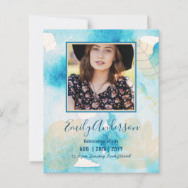 Papier CÉLÉBRATION DE LA VIE Funérailles Memorial PHOTO B